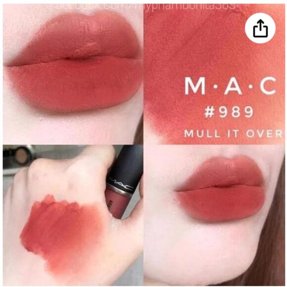 MAC Powder Kiss Liquid Lipcolor - 989 Mull It Over --peachy pink --nwt - Picture 2 of 5